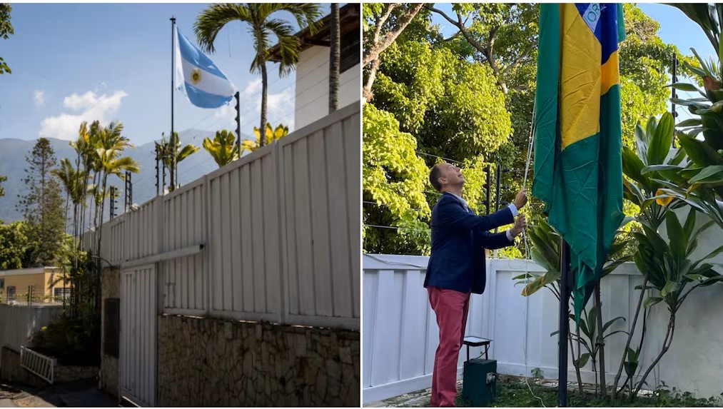 Brasil abandonará custodia de la Embajada argentina en Venezuela, según fuentes oficiales