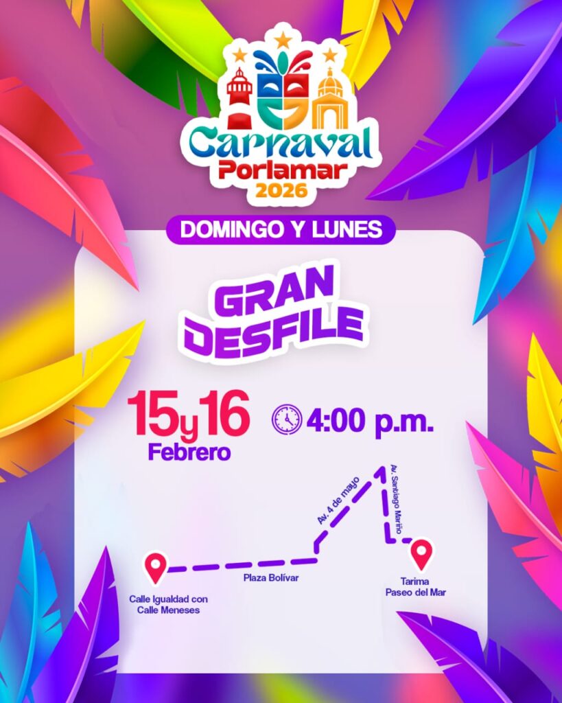 Mariño se viste de gala: Presentan cartelera oficial del "Carnaval Porlamar 2026"