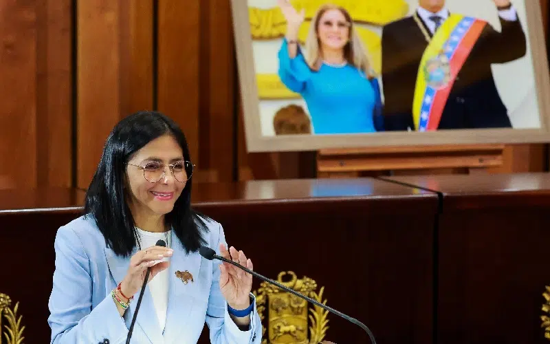 Delcy Rodríguez asegura que Venezuela celebrará «elecciones libres y justas» pero sin precisar fecha