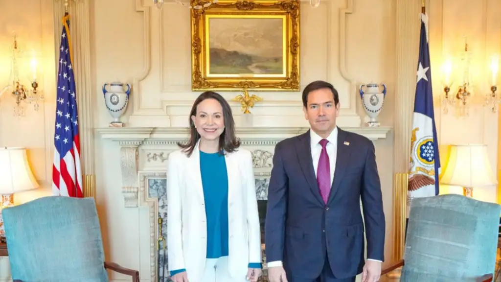 Primeras declaraciones de María Corina Machado tras reunión con Marco Rubio