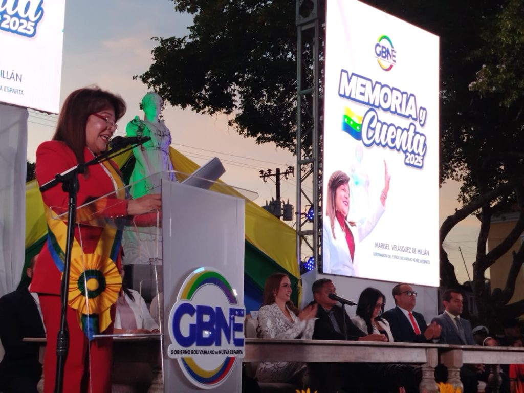 Gobernadora de Nueva Esparta presentó su Memoria y Cuenta 2025 con énfasis en la recuperación integral del estado