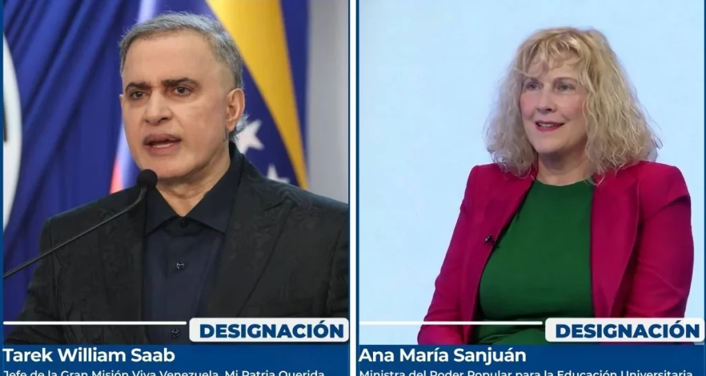 Delcy Rodríguez nombró a Tarek William Saab y Ana María Sanjuán en su gabinete