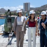 Ministra de Turismo y Gobernadora de Nueva Esparta constataron avances de la rehabilitación del muelle de Pampatar