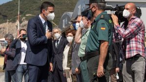 Pedro Sánchez llegó a Ceuta por crisis migratoria inducida por Marruecos